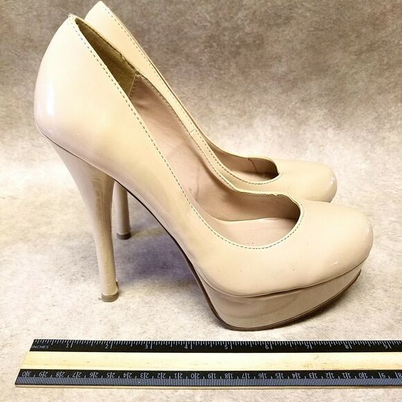 Deb Womens Size 8.5 Nude Slip On 5.5" Heel Pumps - Picture 4 of 10